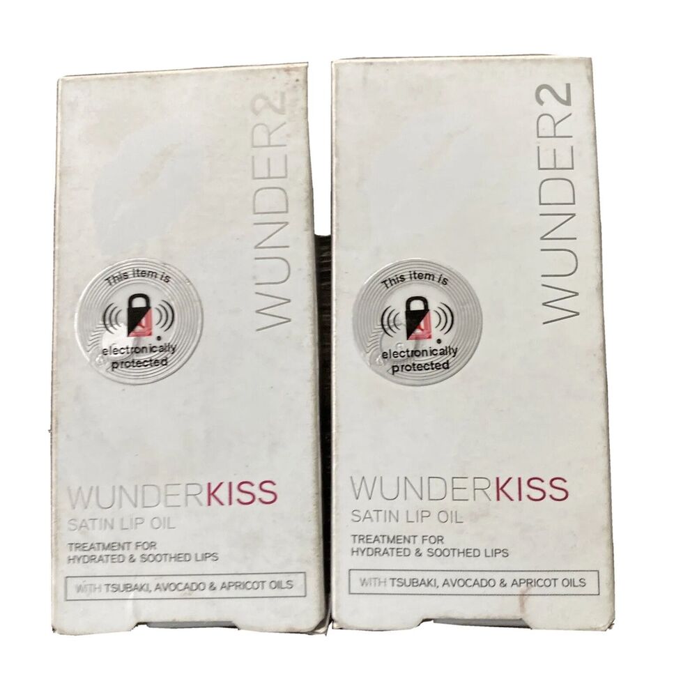 Wunder2 Wunderkiss Satin Lip Oil NIP Treatment Hydrated Soothed Lips Lot Of 2